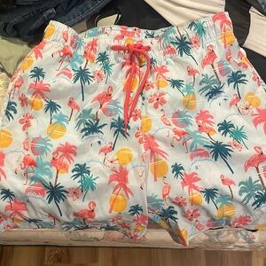 Medium swimming trunks, multicolor, pink flamingo George brand